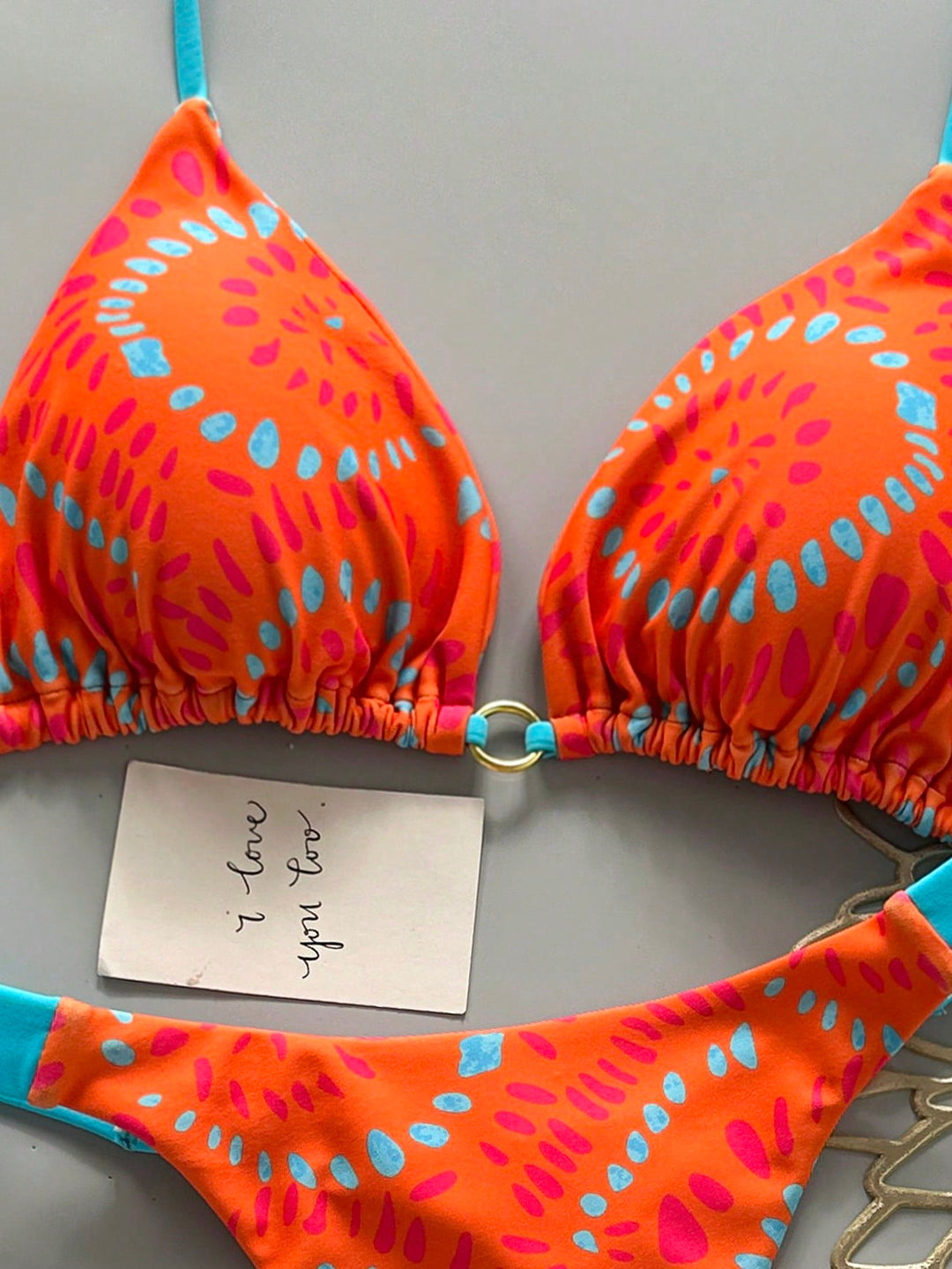 Set bikini SHEIN, portocaliu