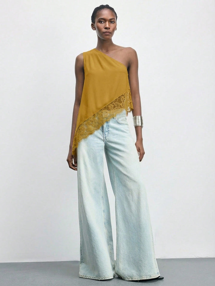 Top SHEIN, galben