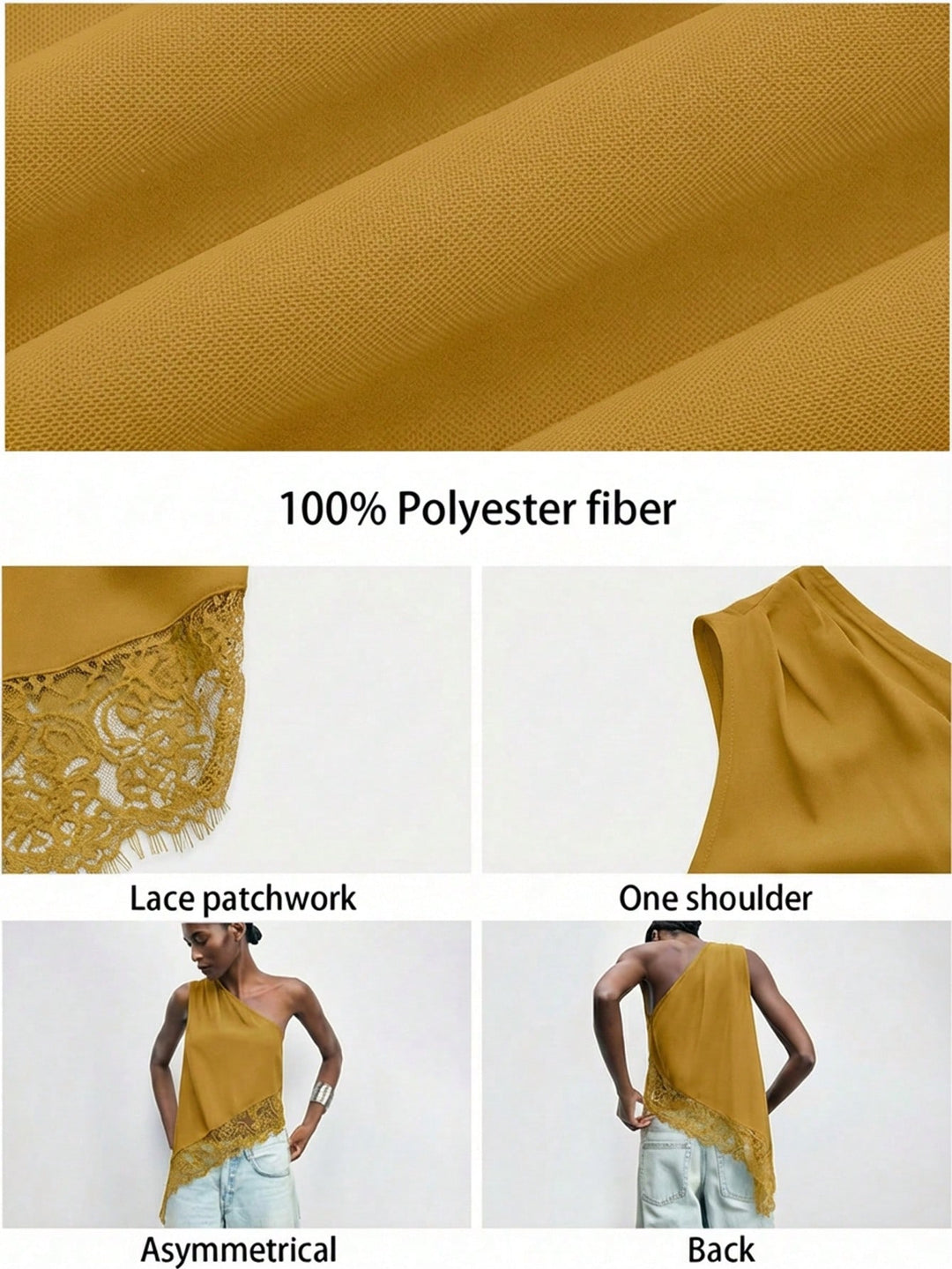Top SHEIN, galben