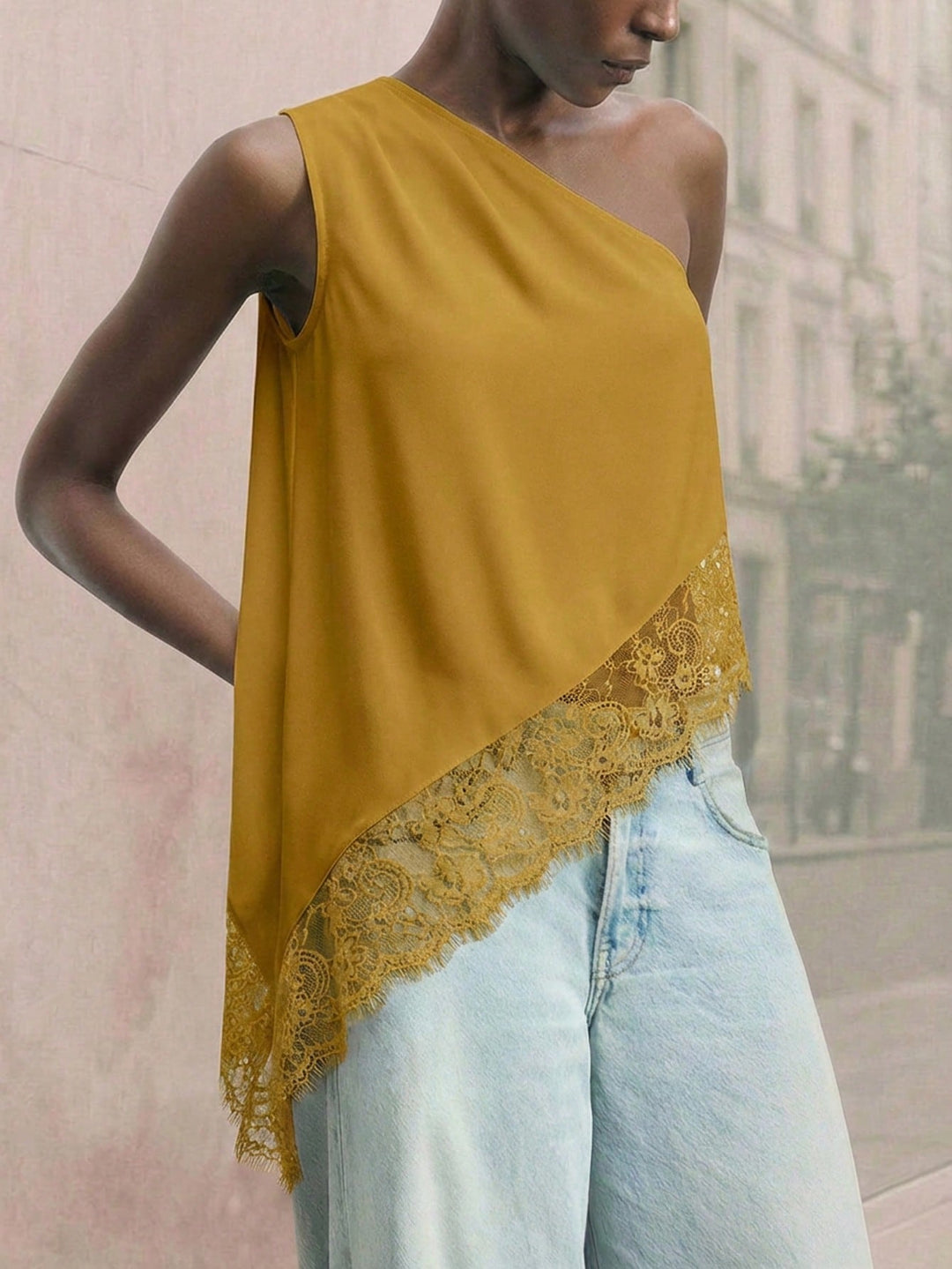 Top SHEIN, galben