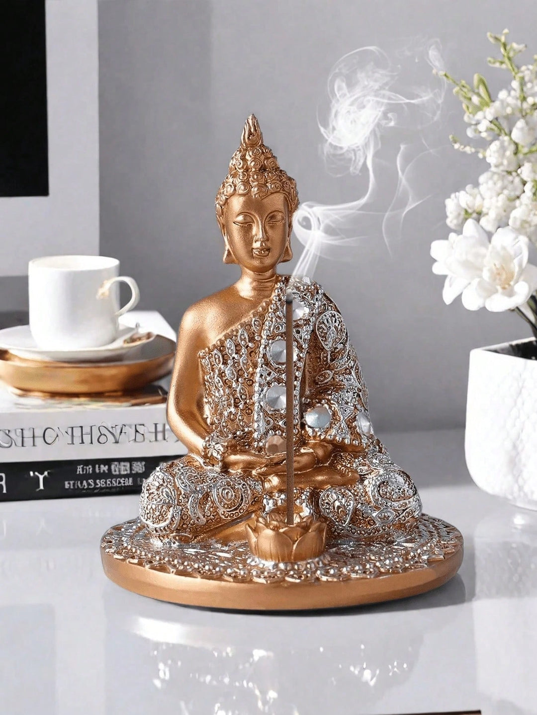 Suport pentru lumânări buddha SHEIN, mix culori