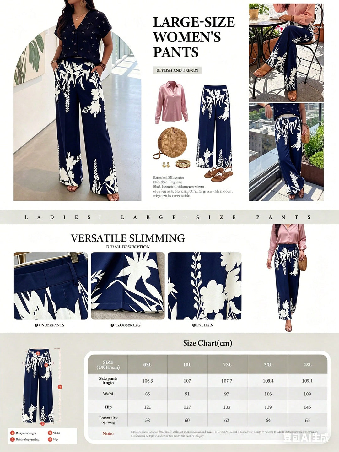 Pantaloni SHEIN, albastru