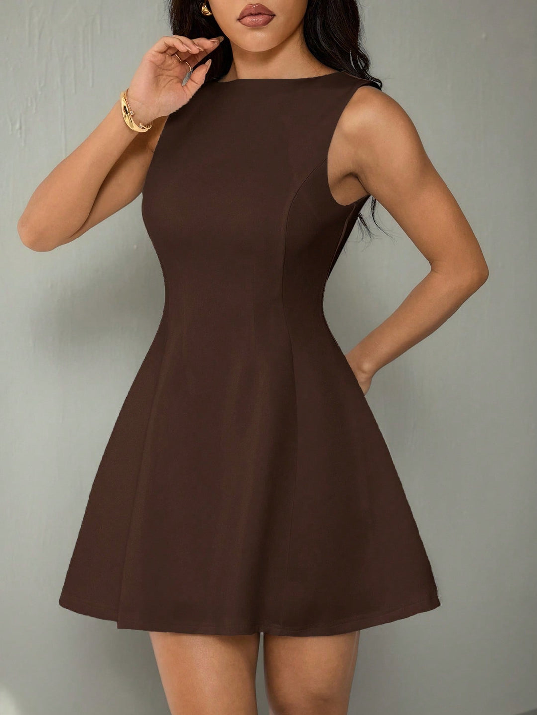 Rochie mini SHEIN, maro