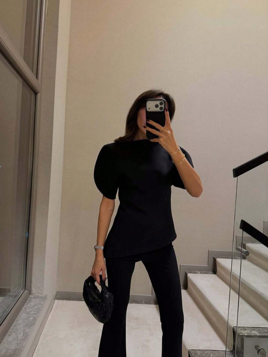 Top SHEIN, negru