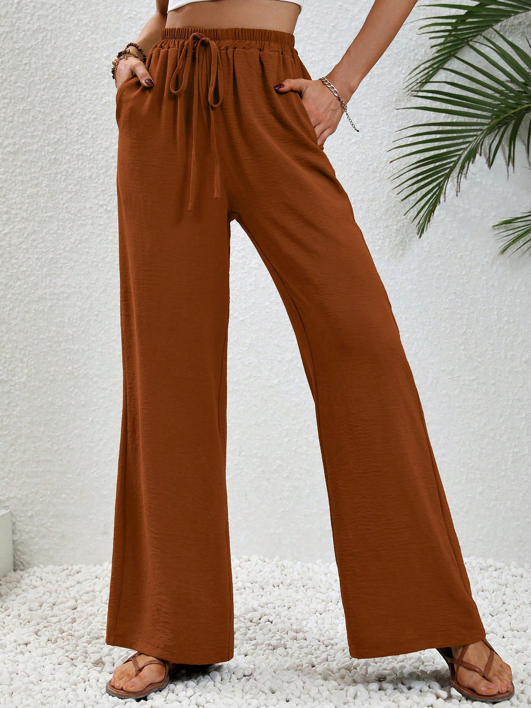 Pantaloni SHEIN, maro