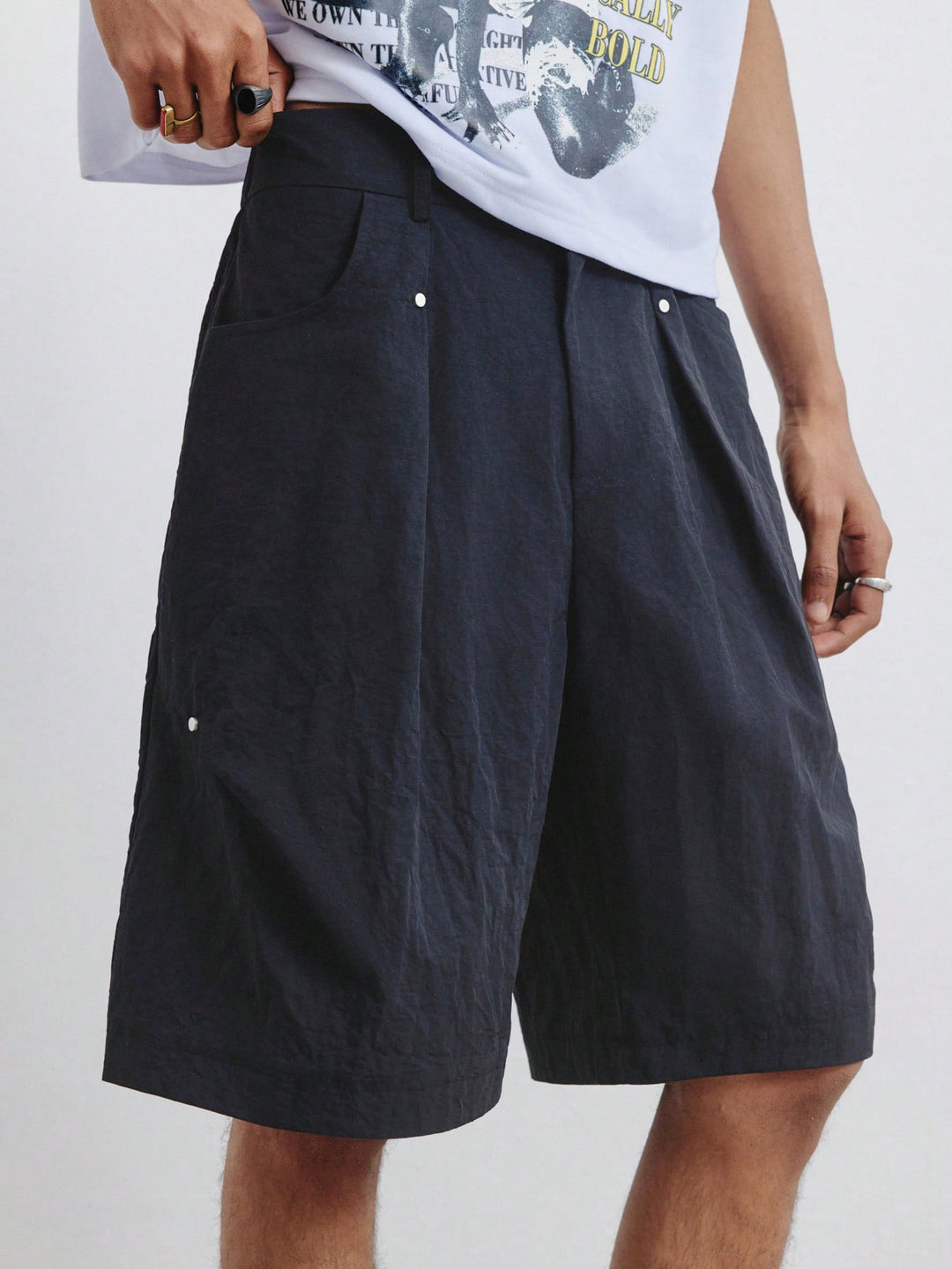 Pantaloni scurți SHEIN, negru