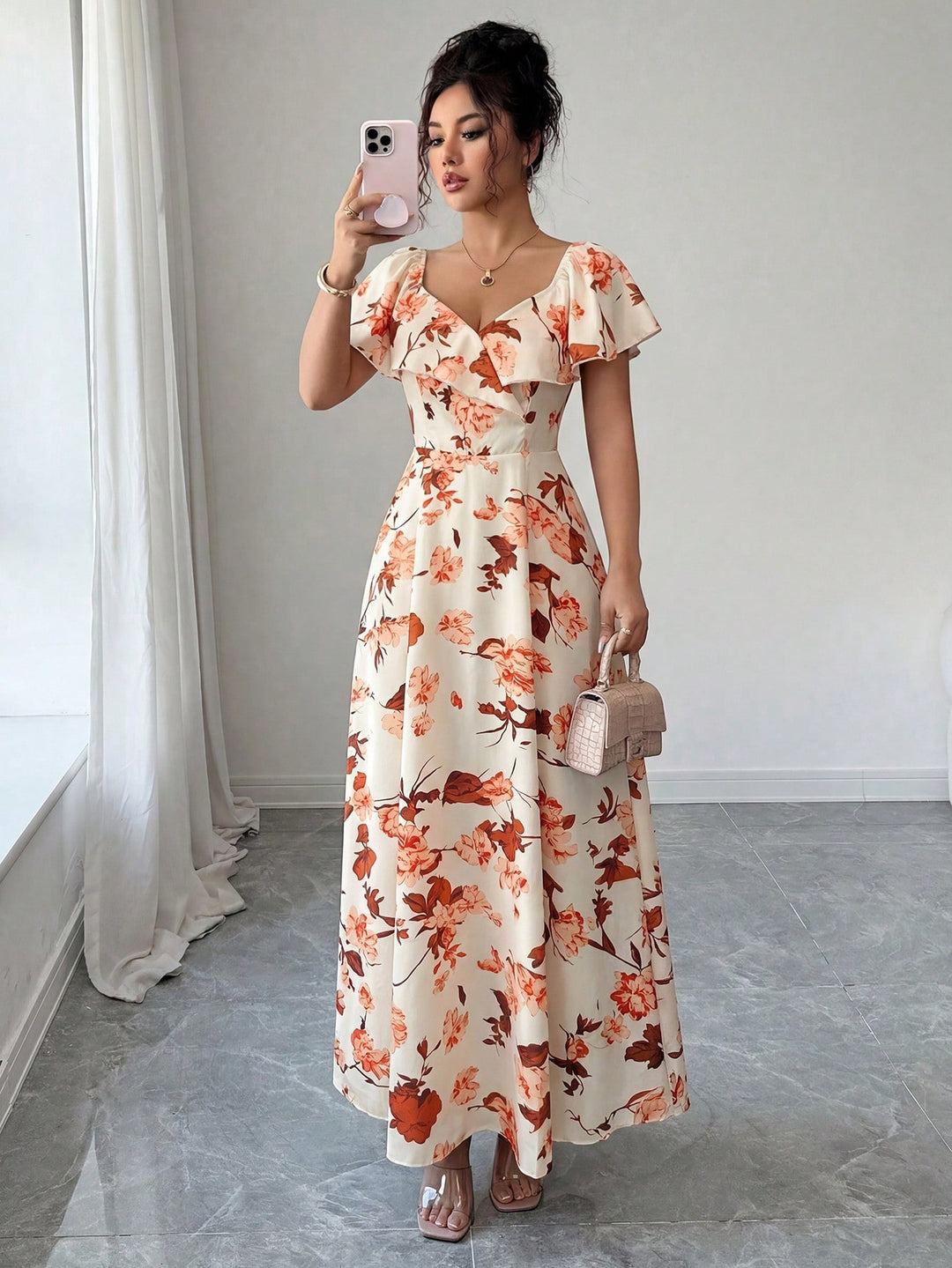 Rochie maxi SHEIN, mix culori