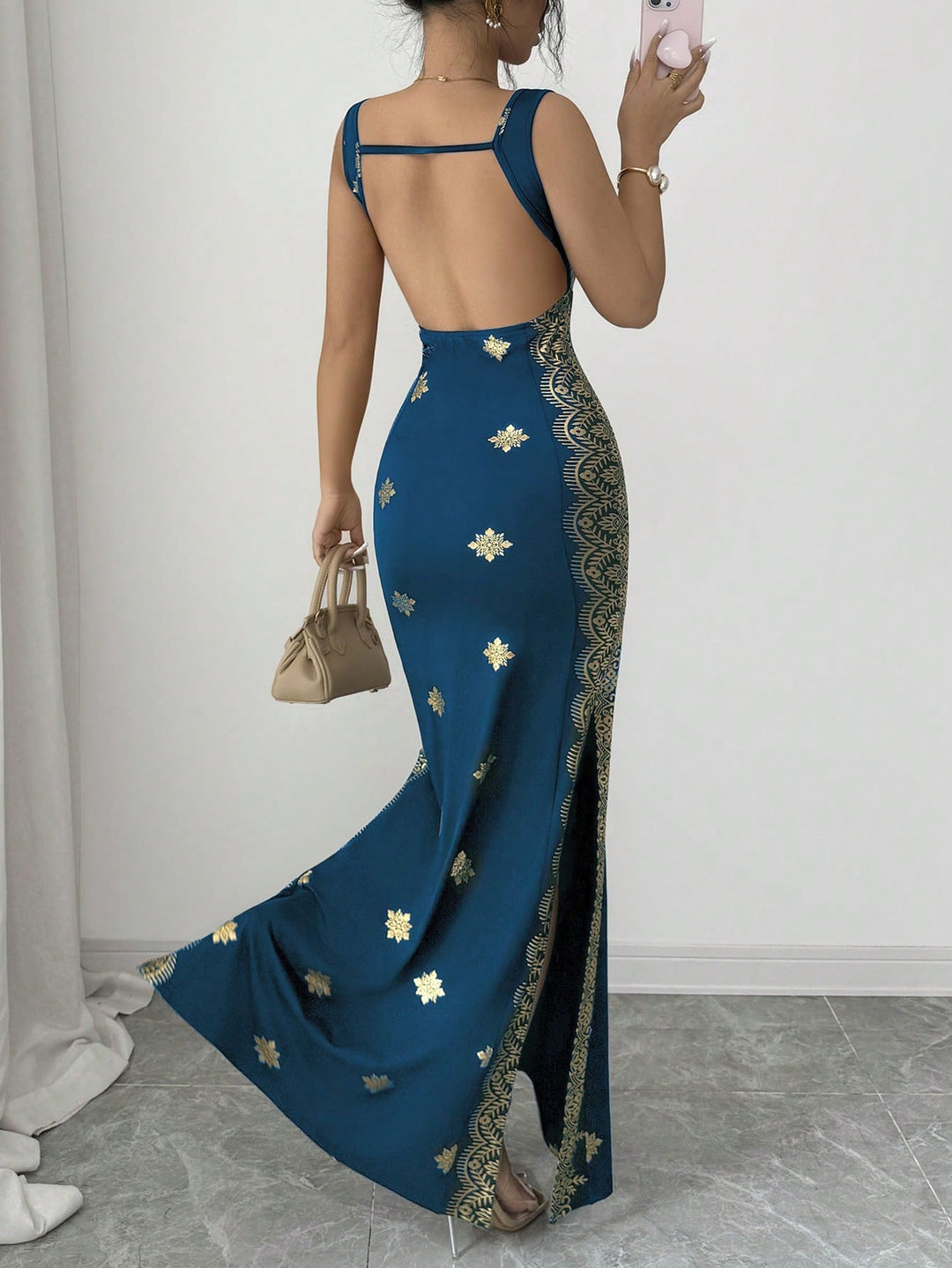 Rochie maxi SHEIN, verde