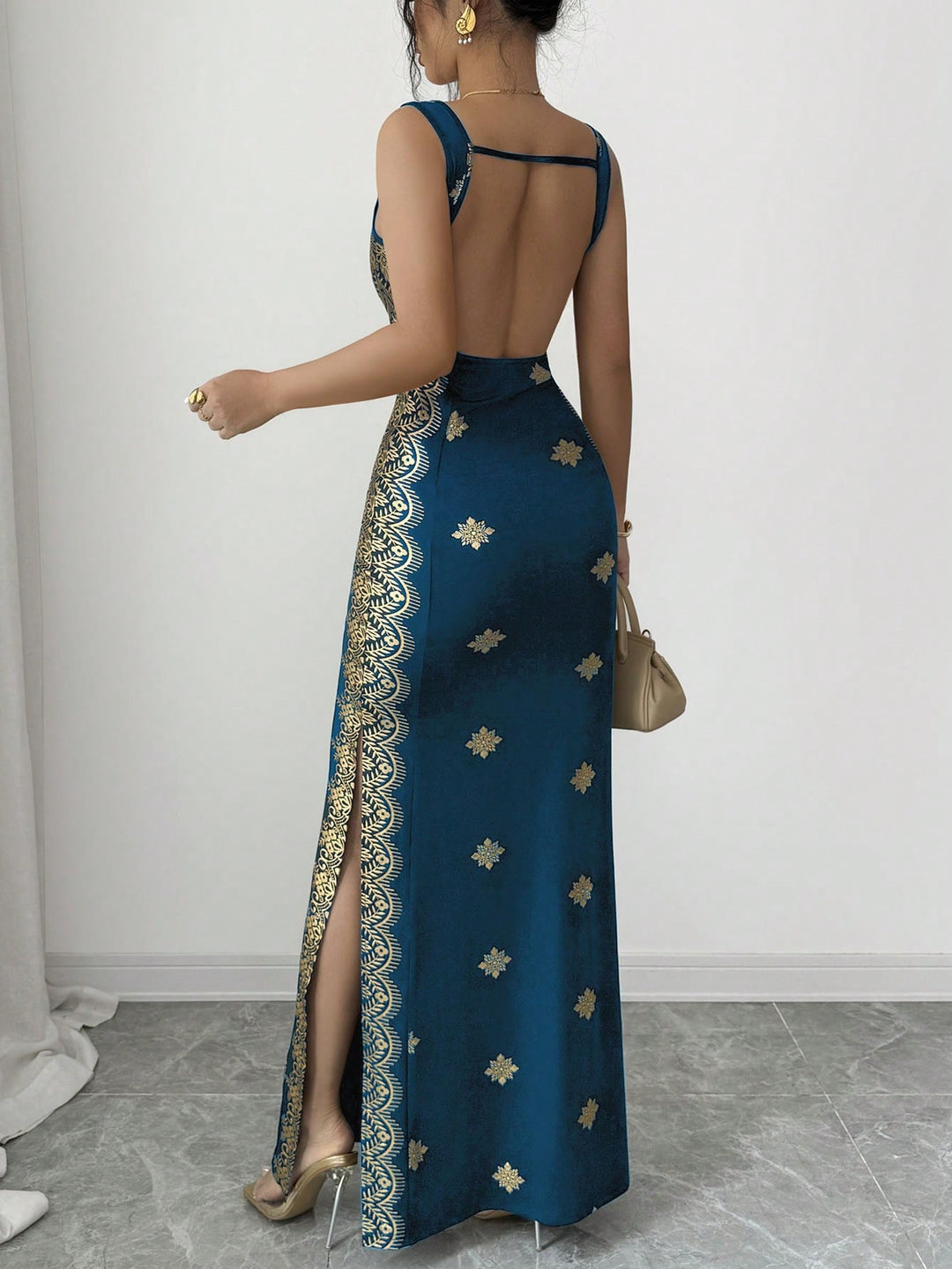 Rochie maxi SHEIN, verde