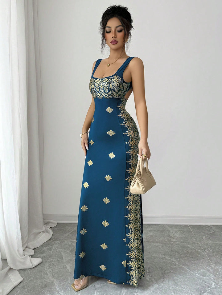 Rochie maxi SHEIN, verde