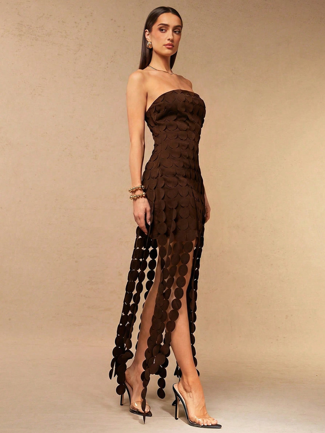Rochie maxi SHEIN, maro