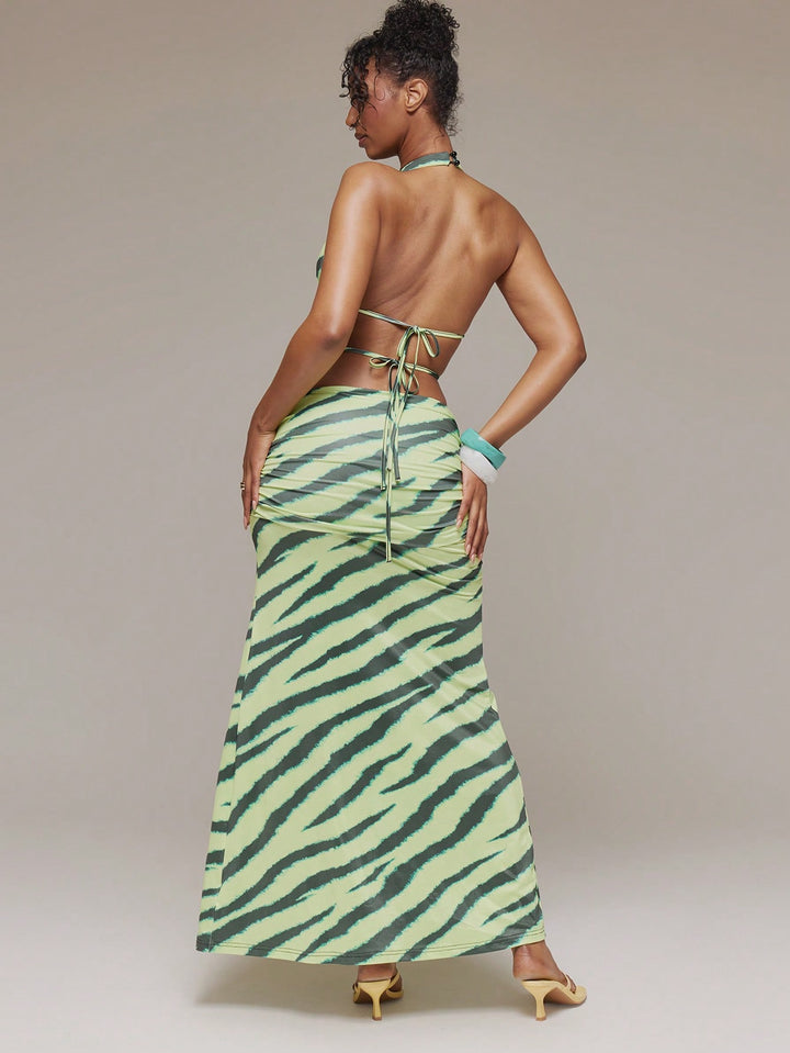 Rochie maxi SHEIN, verde