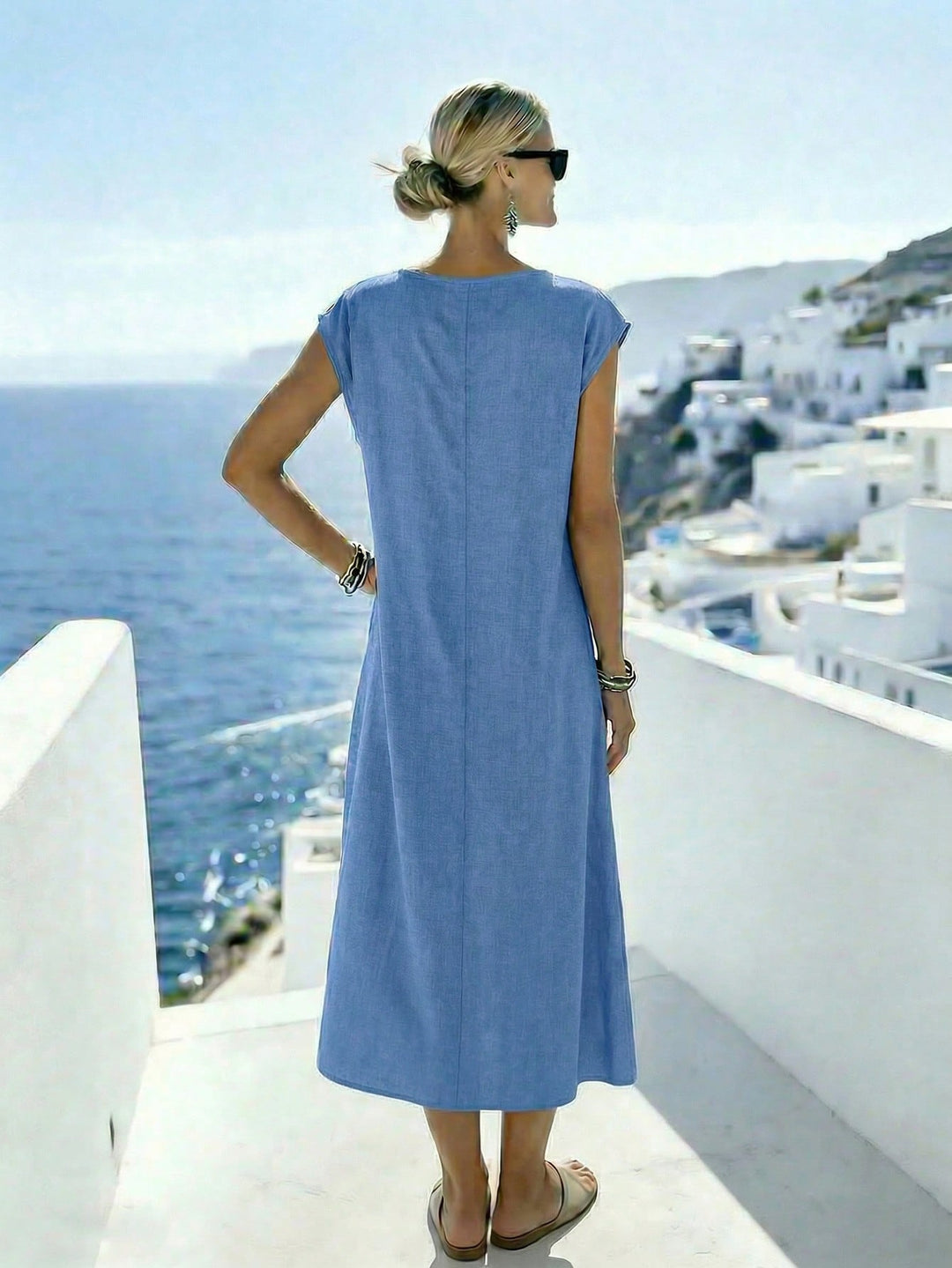 Rochie midi SHEIN, albastru