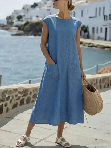 Rochie midi SHEIN, albastru