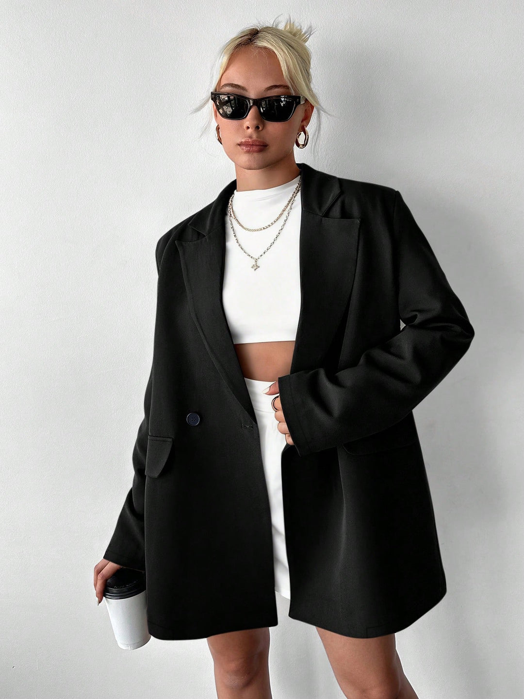 Sacou SHEIN, negru