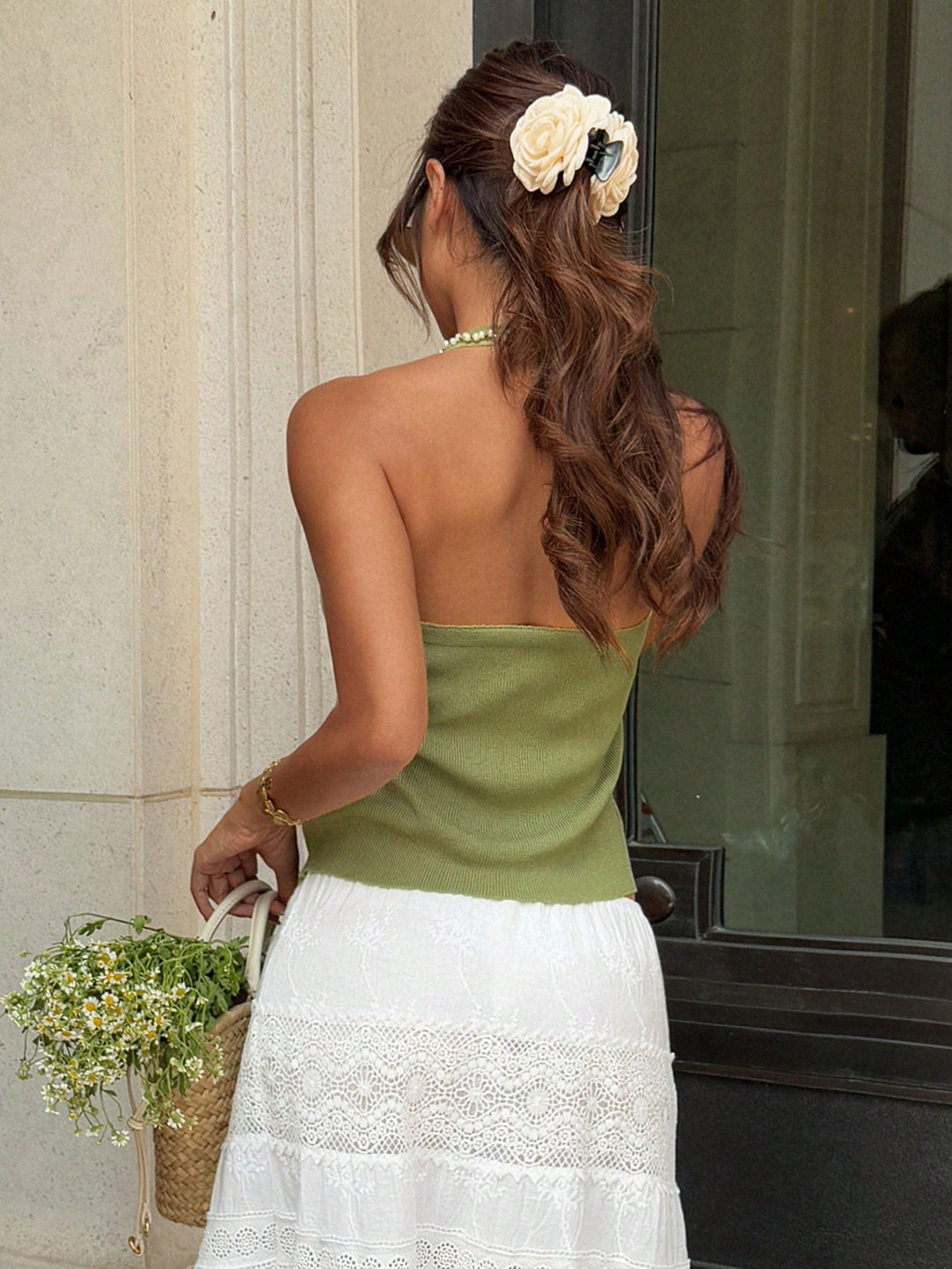 Top SHEIN, verde