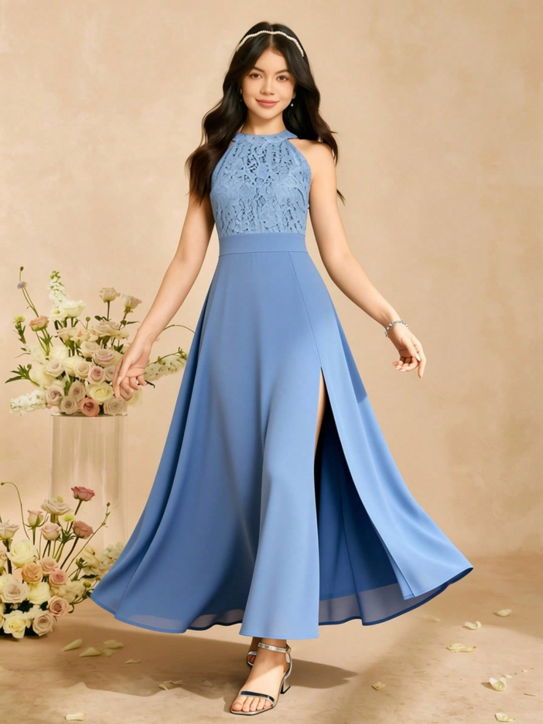 Rochie de ocazie SHEIN, albastru
