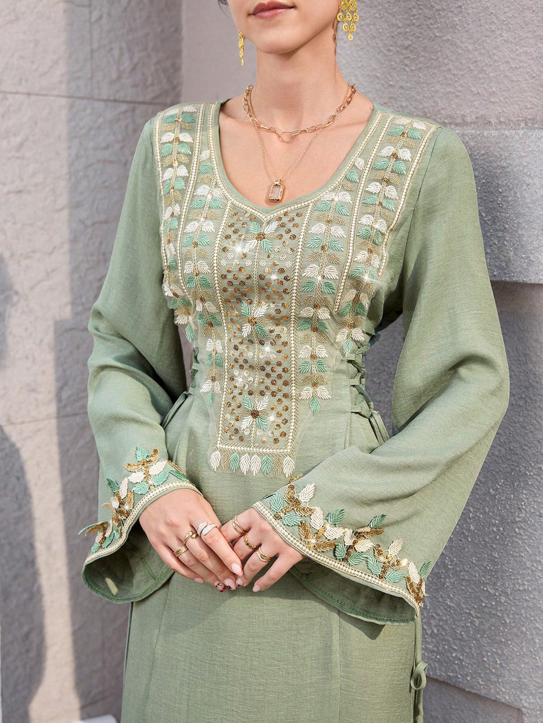 Rochie maxi SHEIN, verde