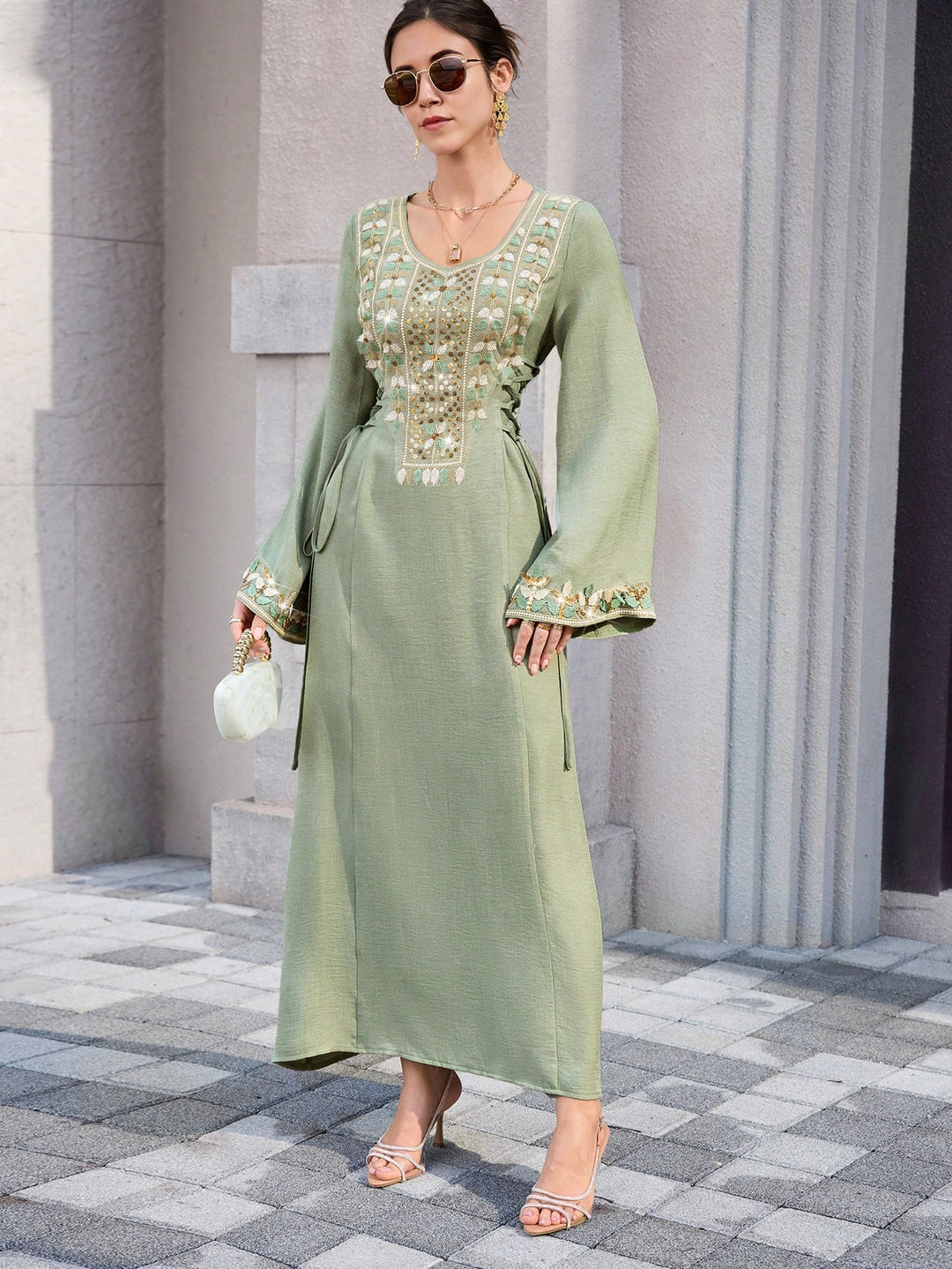 Rochie maxi SHEIN, verde