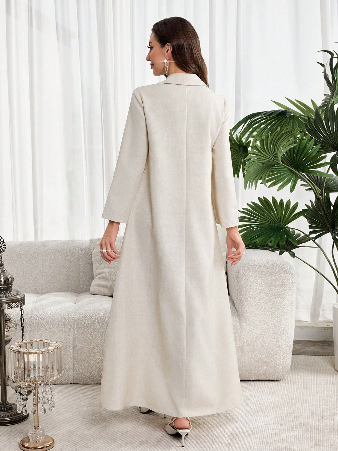 Rochie maxi SHEIN, bej