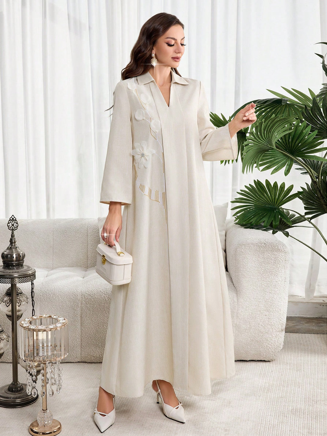 Rochie maxi SHEIN, bej
