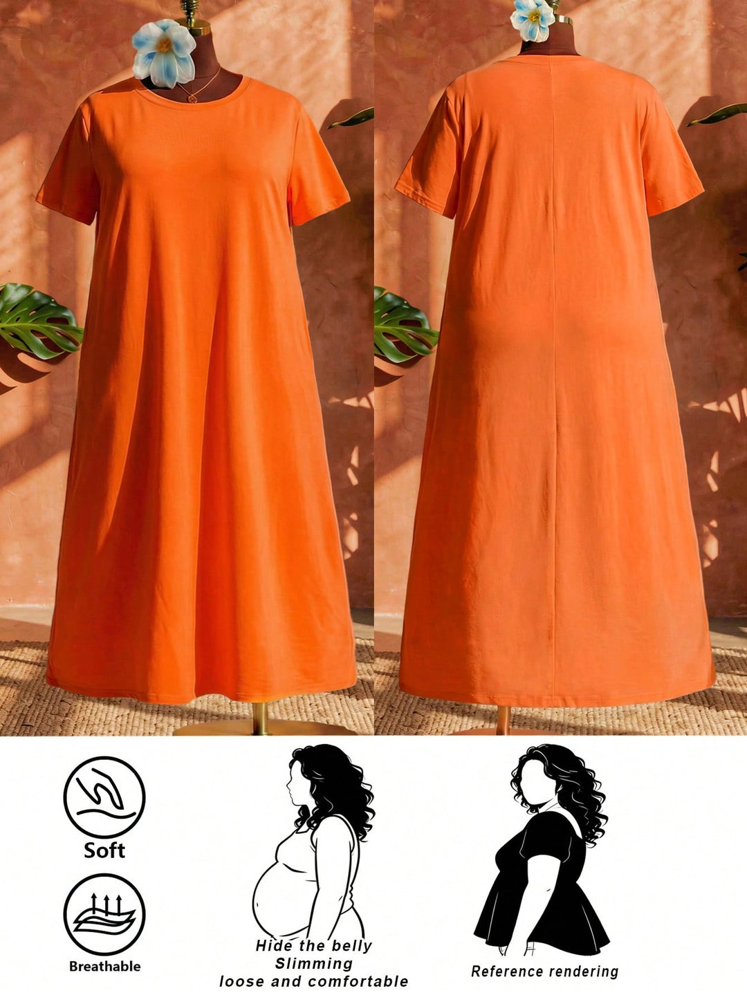 Rochie SHEIN, portocaliu