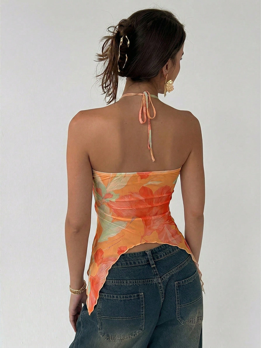 Top SHEIN, portocaliu