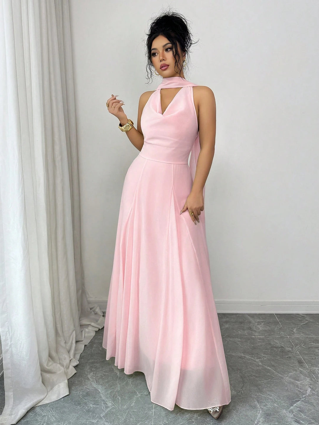 Rochie maxi SHEIN, roz