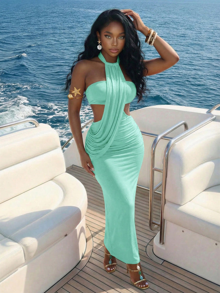 Rochie maxi SHEIN, verde
