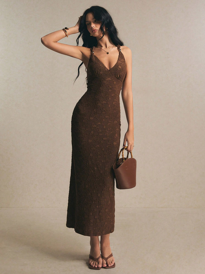 Rochie maxi SHEIN, maro