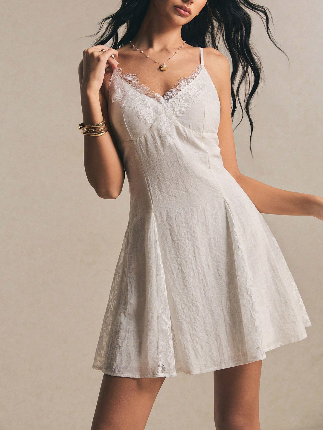 Rochie mini SHEIN, alb