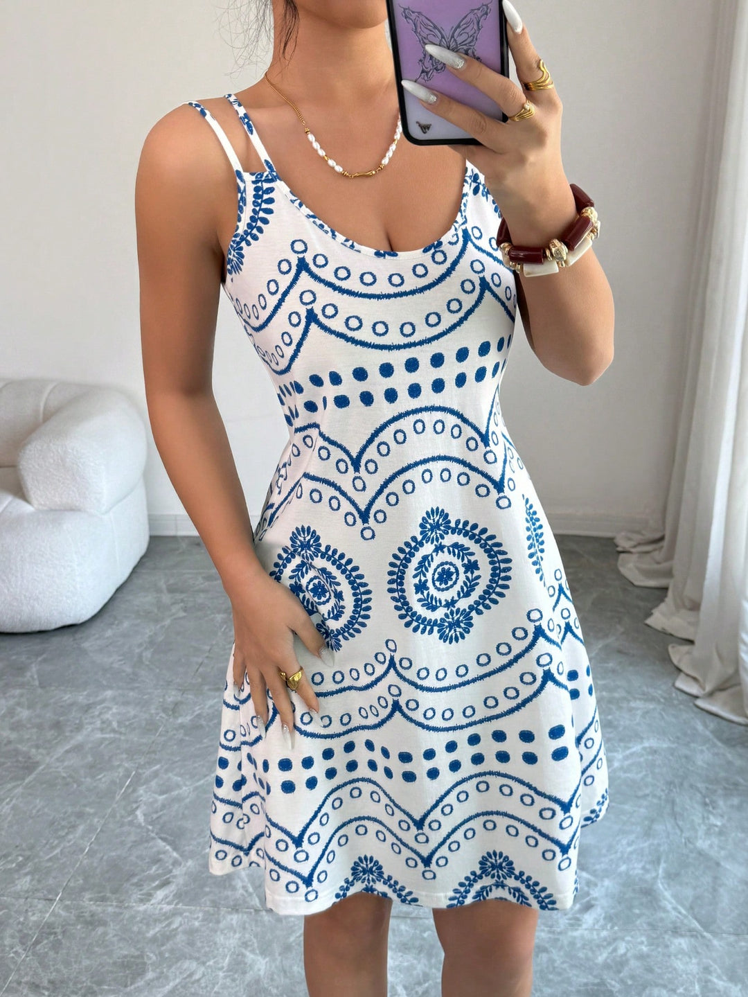 Rochie scurtă SHEIN, albastru