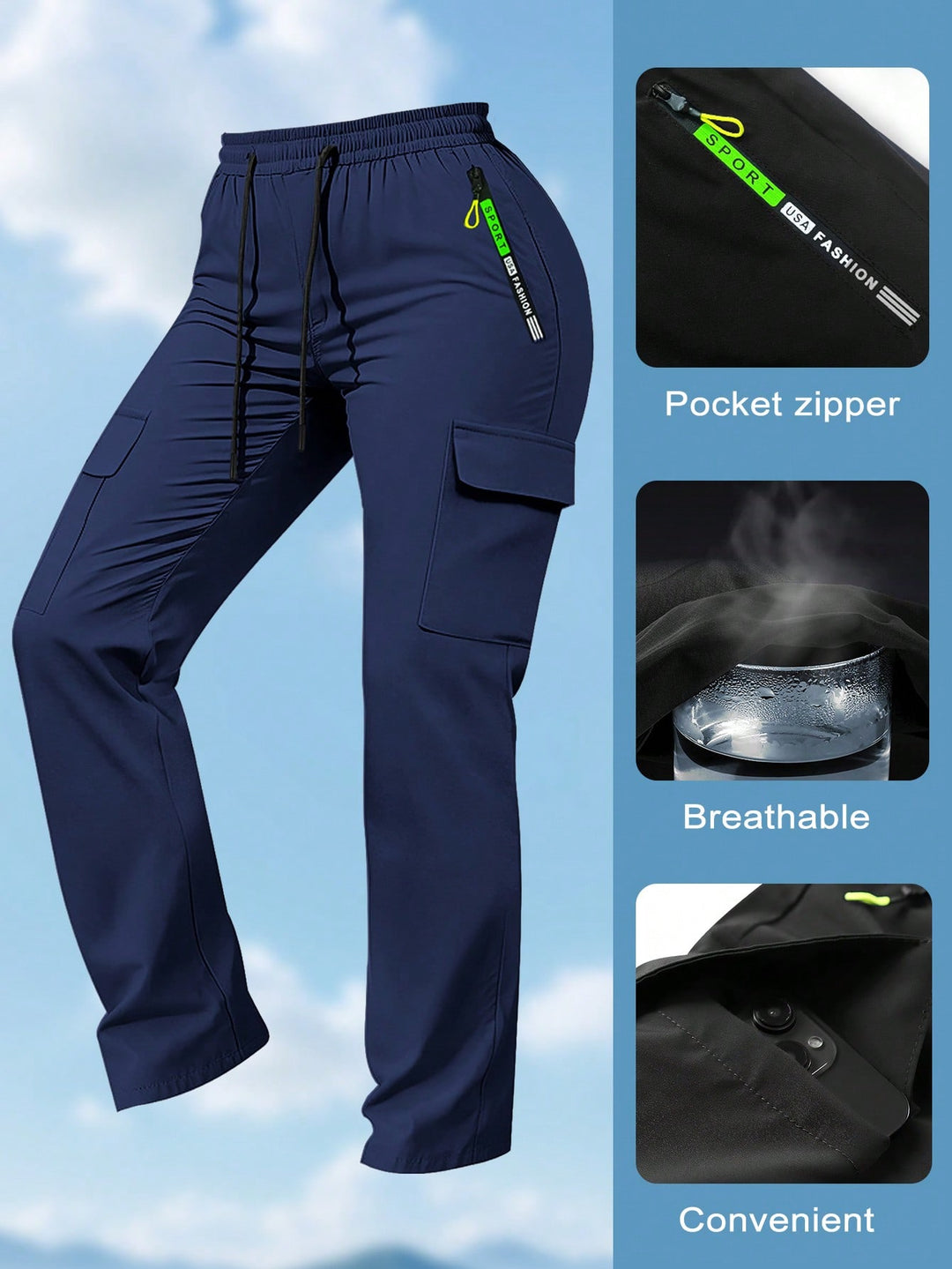 Pantaloni SHEIN, albastru