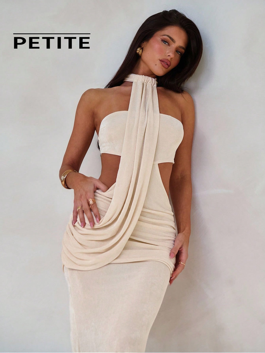 Rochie maxi SHEIN, bej