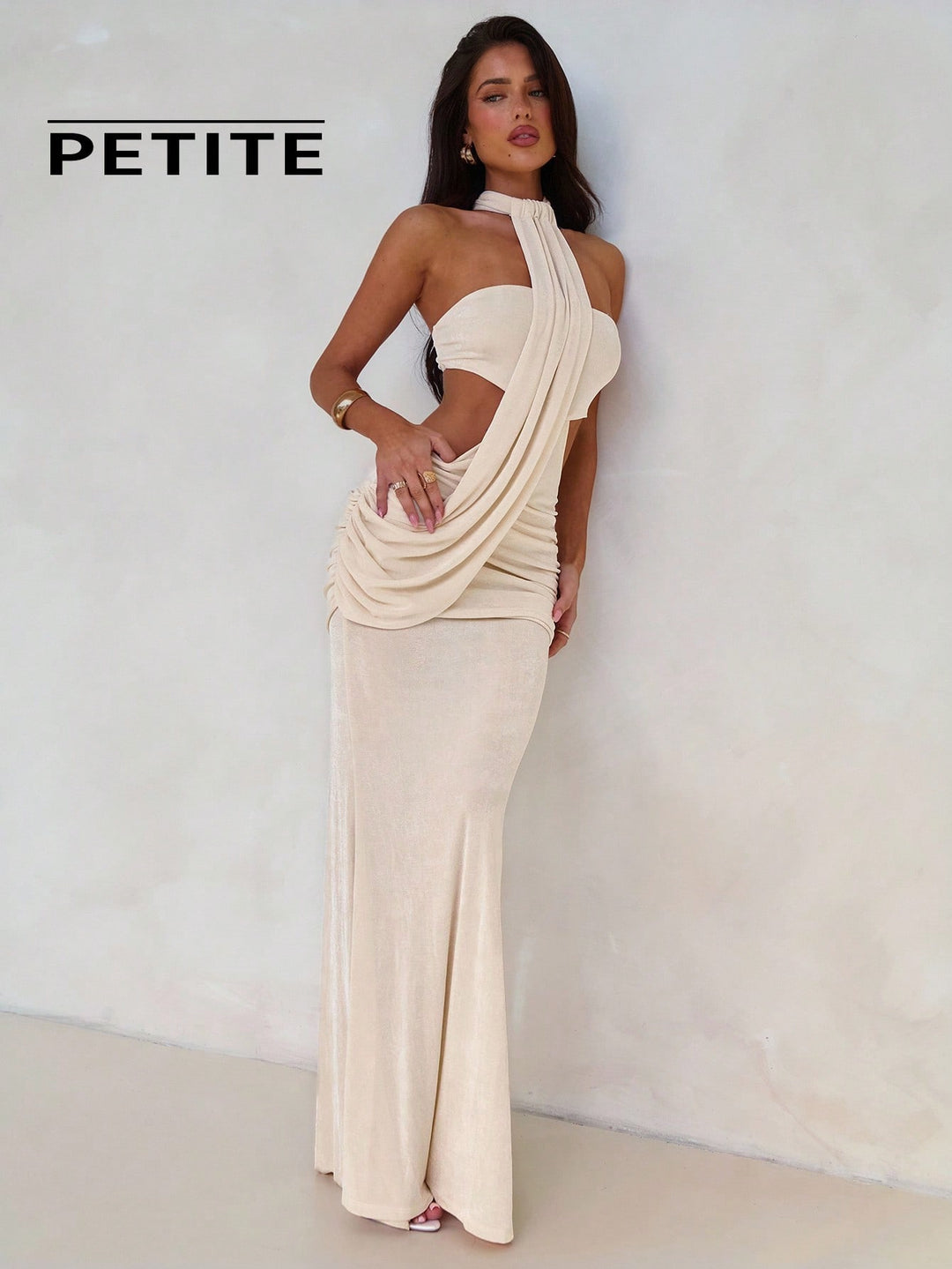 Rochie maxi SHEIN, bej