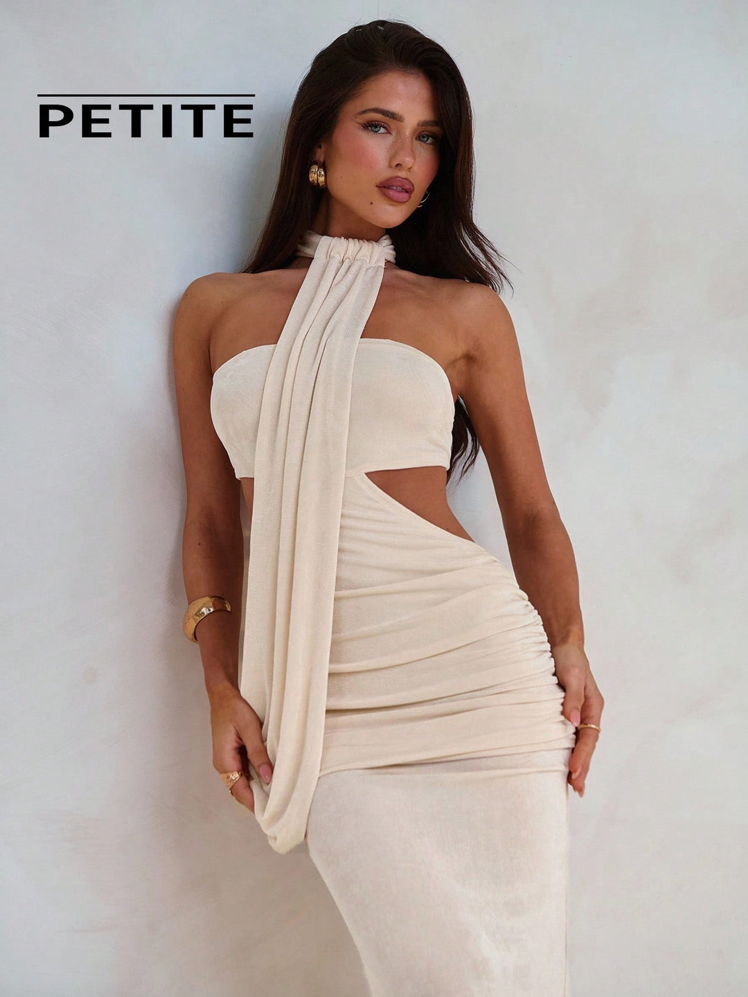 Rochie maxi SHEIN, bej