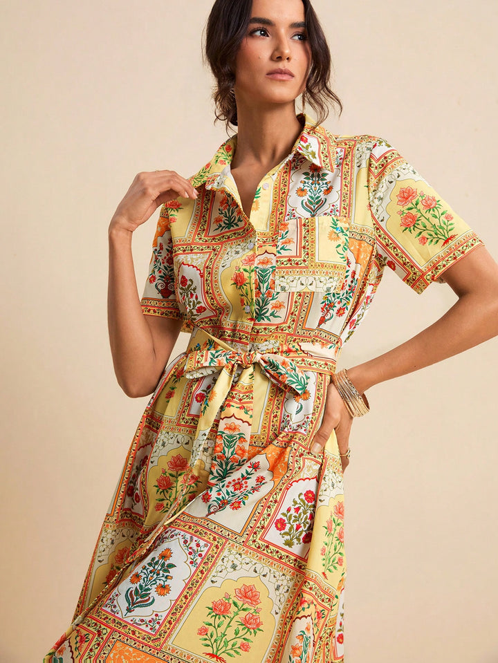 Rochie midi SHEIN, mix culori