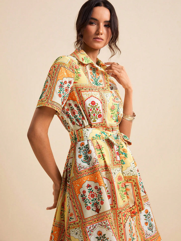 Rochie midi SHEIN, mix culori