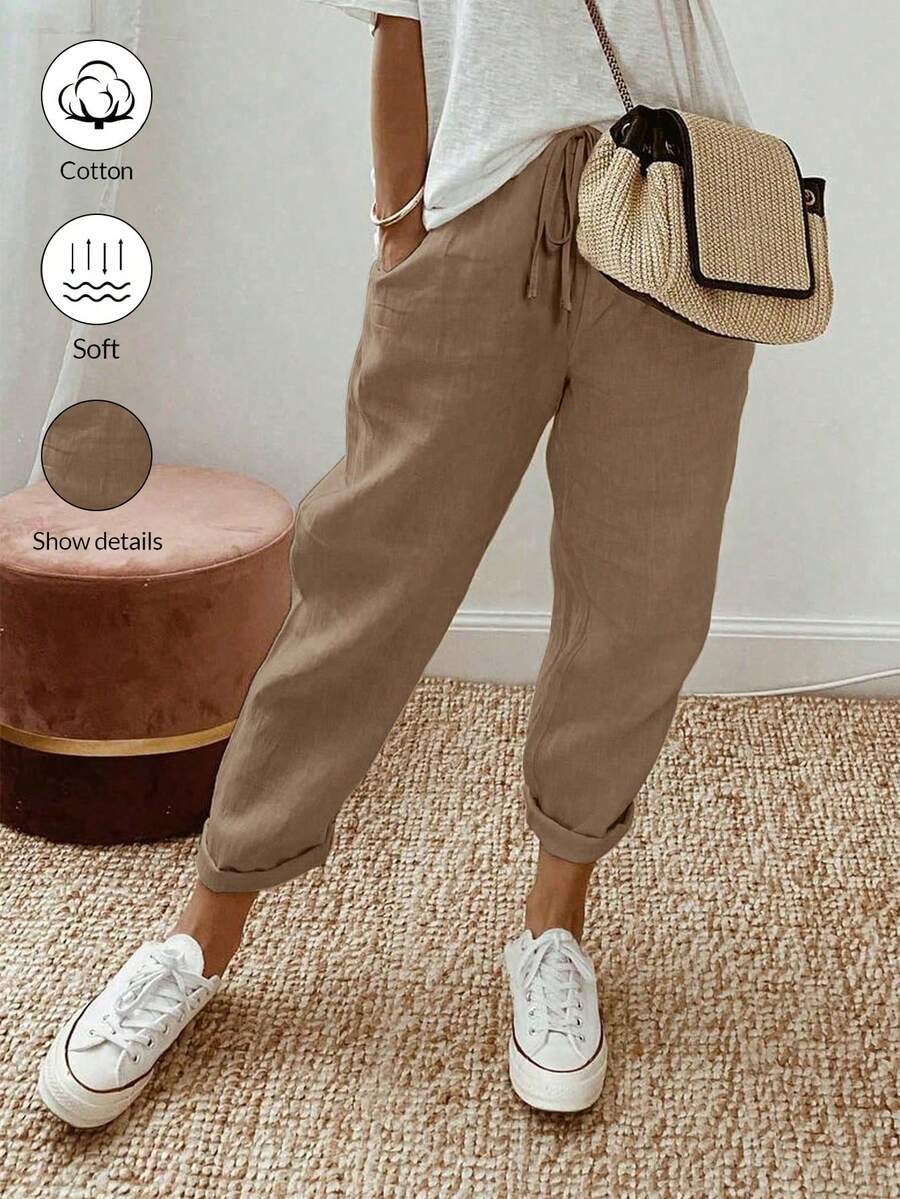 Pantaloni SHEIN, maro