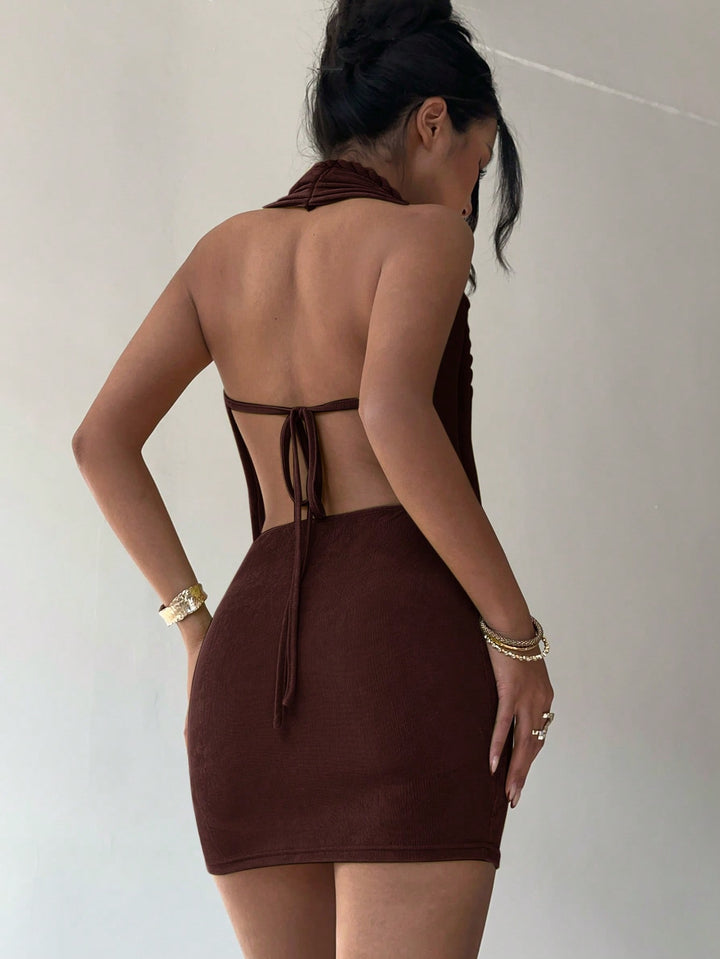 Rochie mini SHEIN, maro