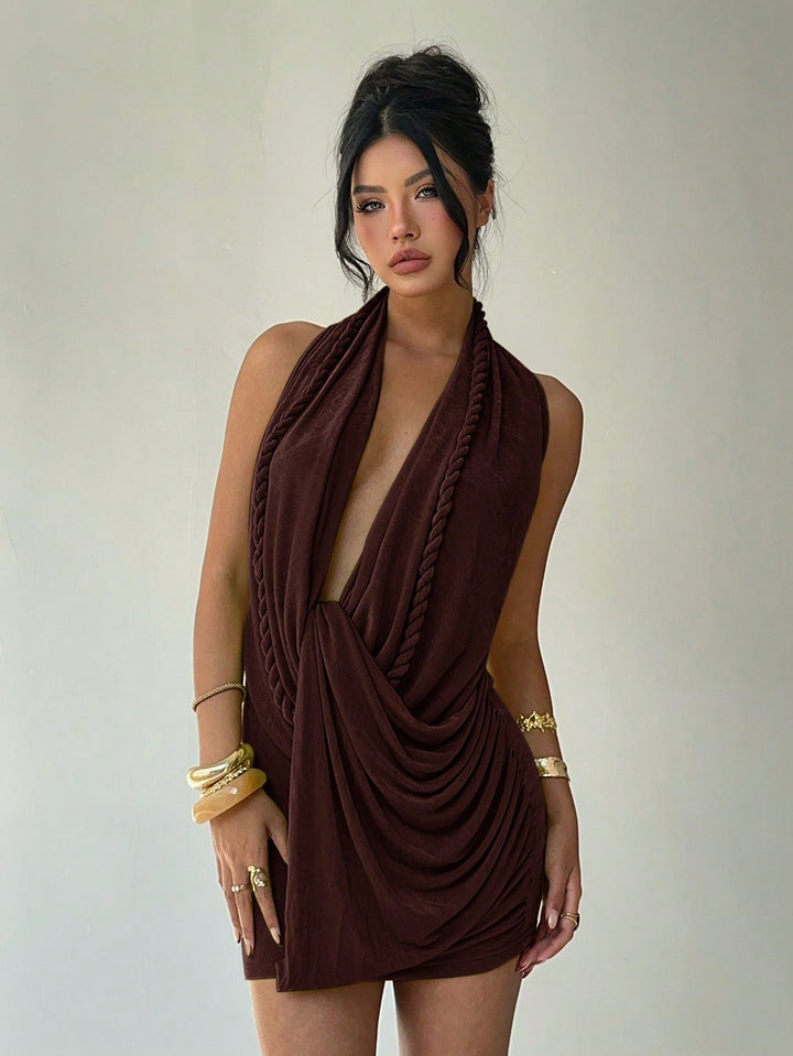 Rochie mini SHEIN, maro