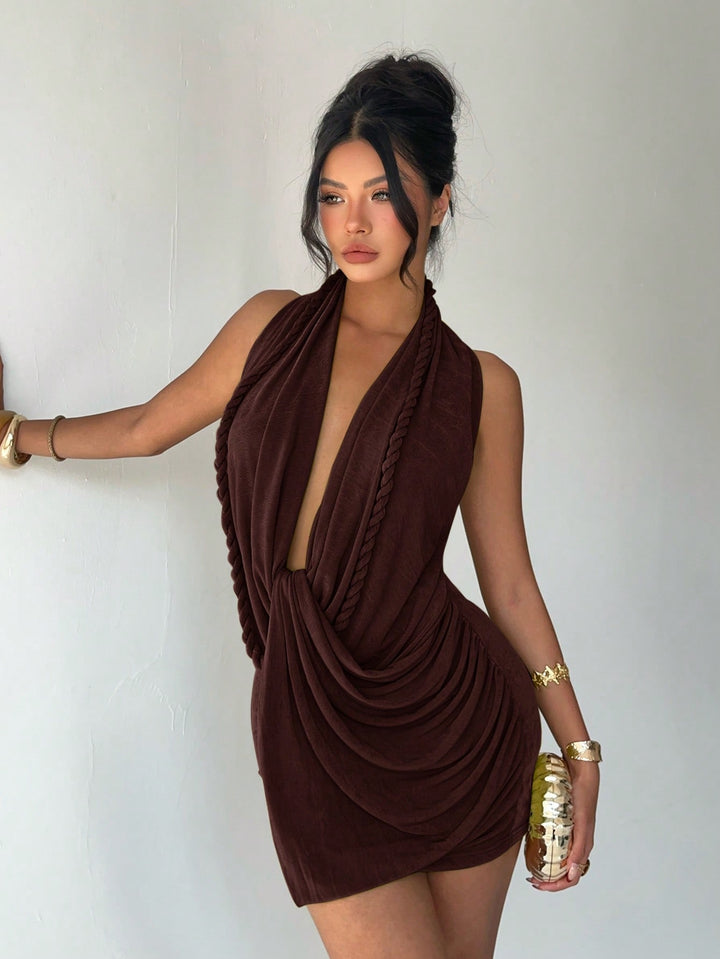 Rochie mini SHEIN, maro