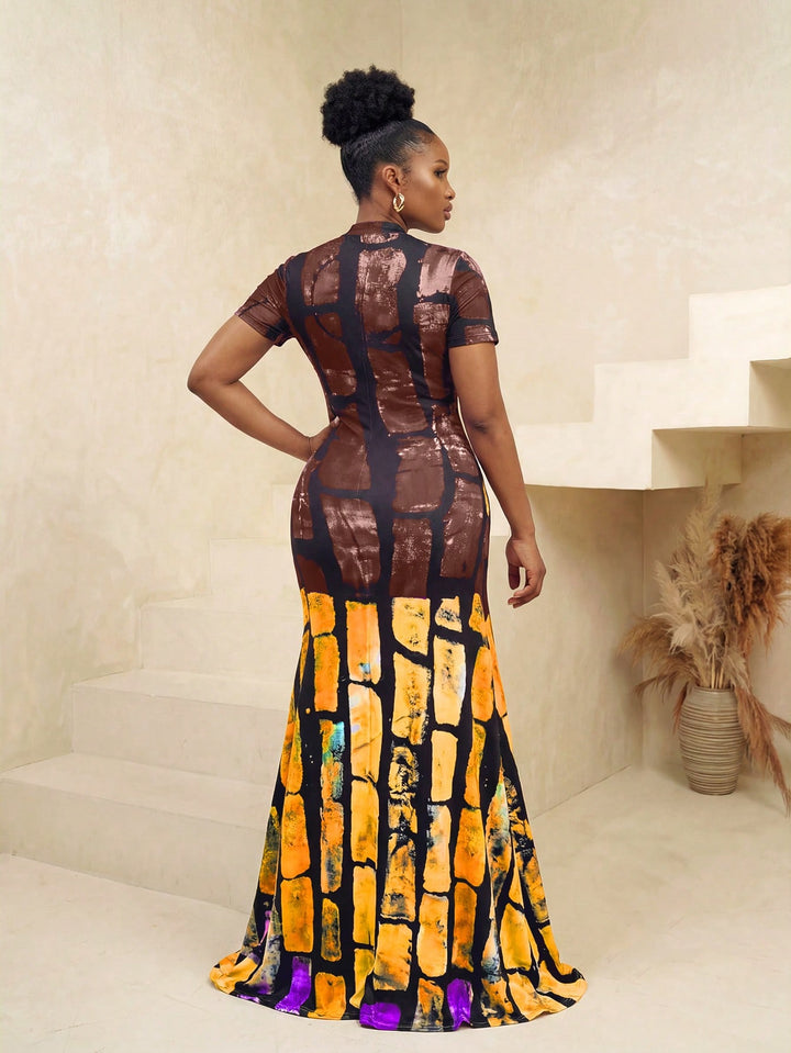 Rochie maxi SHEIN, mix culori