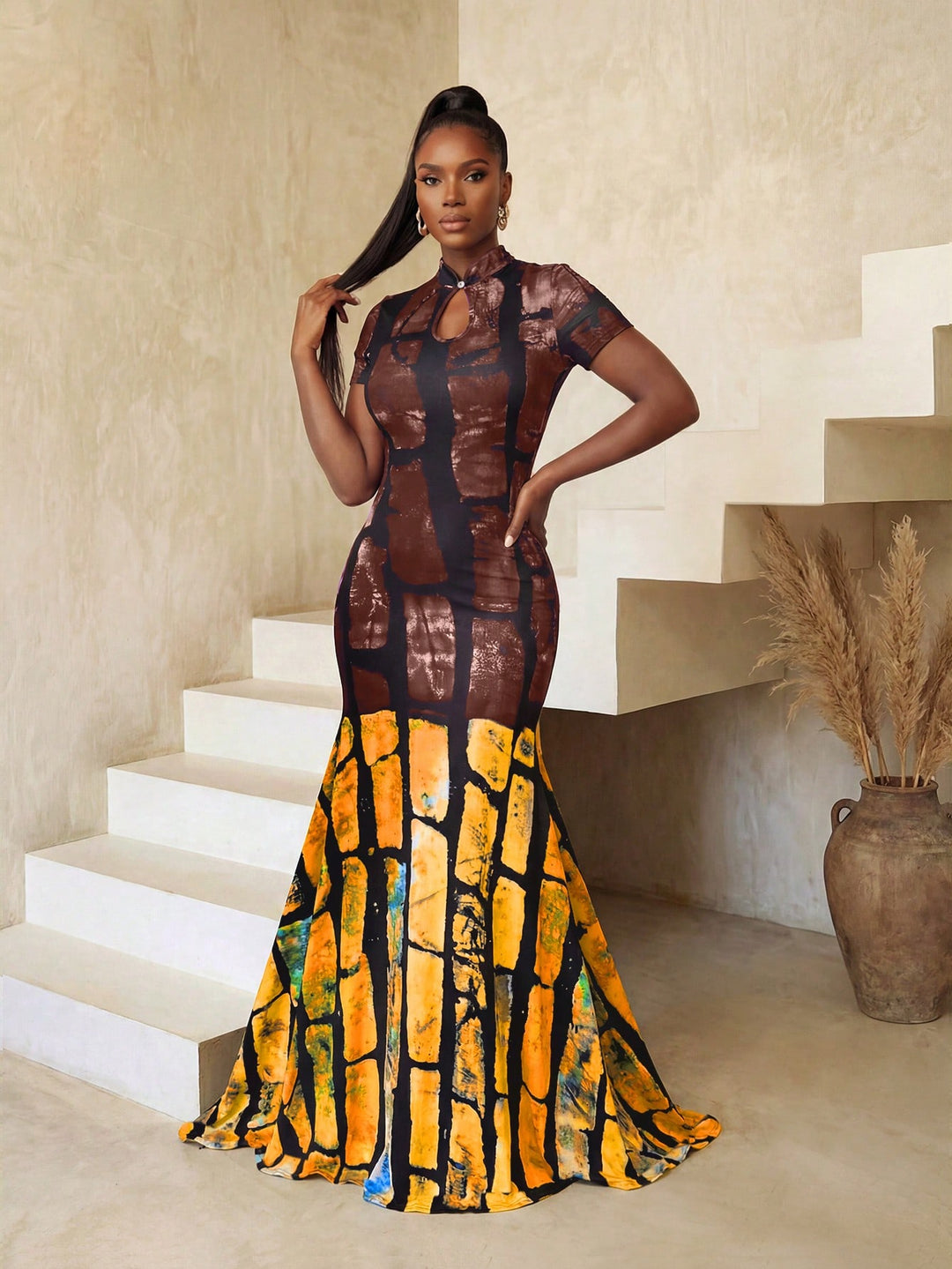 Rochie maxi SHEIN, mix culori