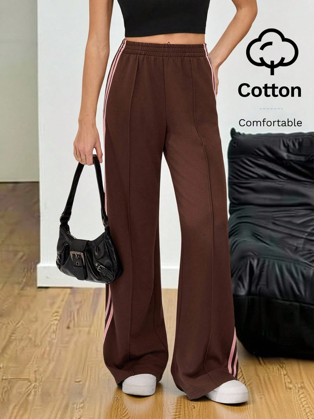 Pantaloni SHEIN, maro