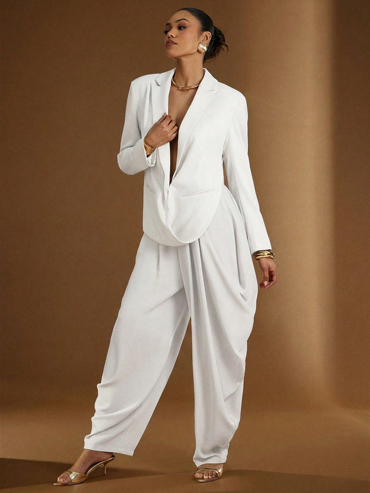 Pantaloni SHEIN, alb