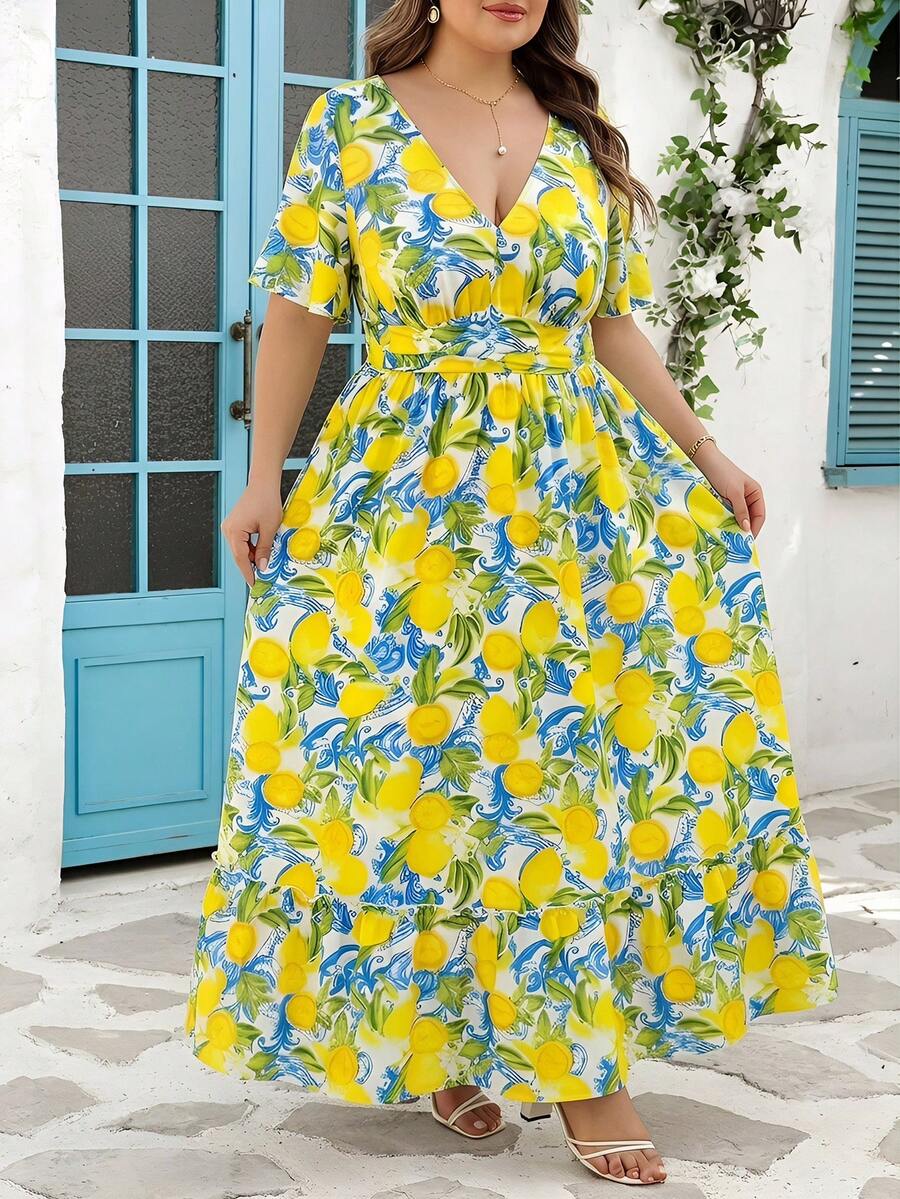 Rochie maxi SHEIN, mix culori