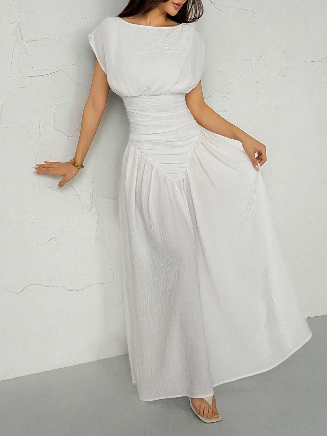 Rochie maxi SHEIN, alb