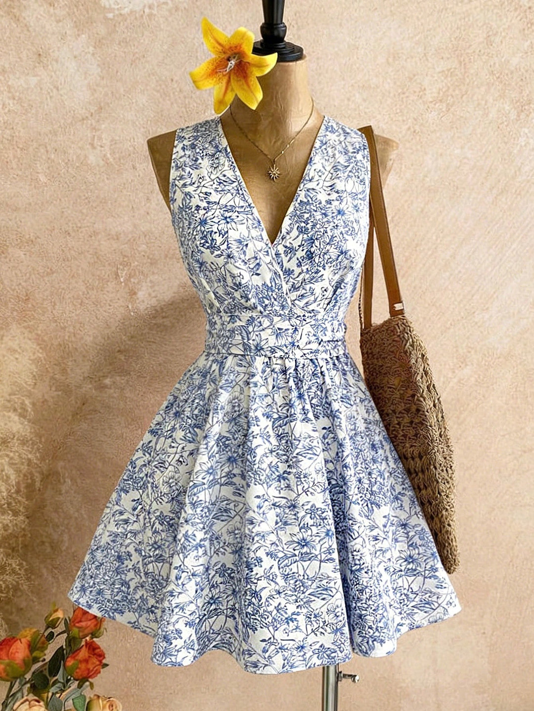 Rochie scurtă SHEIN, albastru