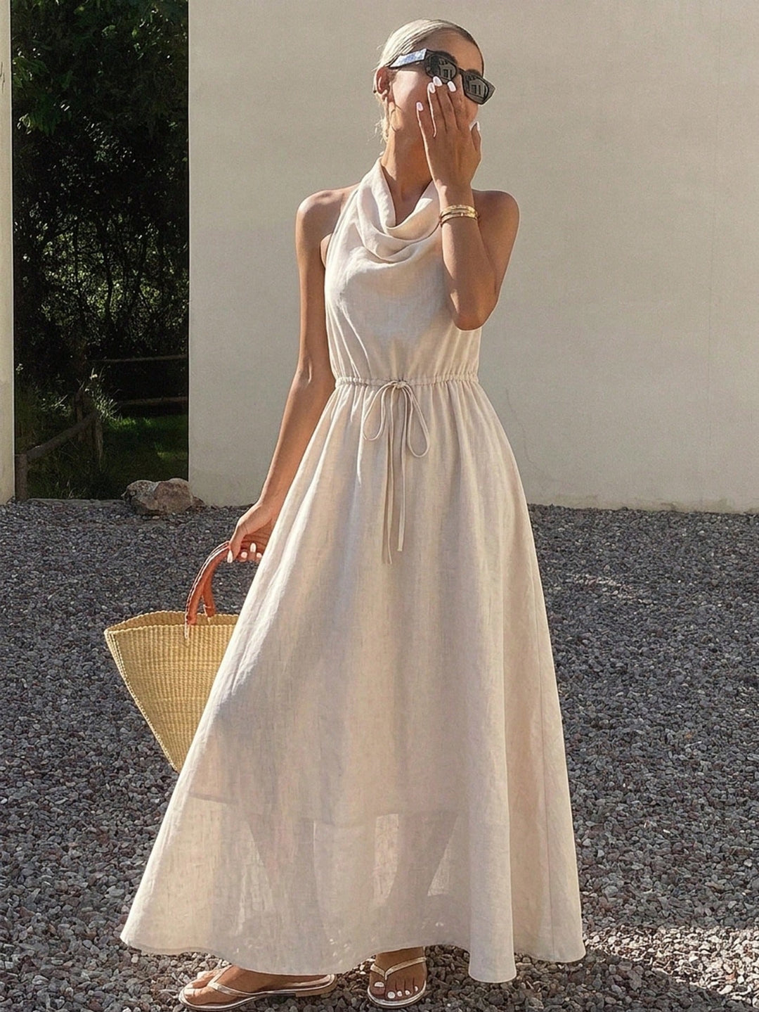 Rochie maxi SHEIN, portocaliu